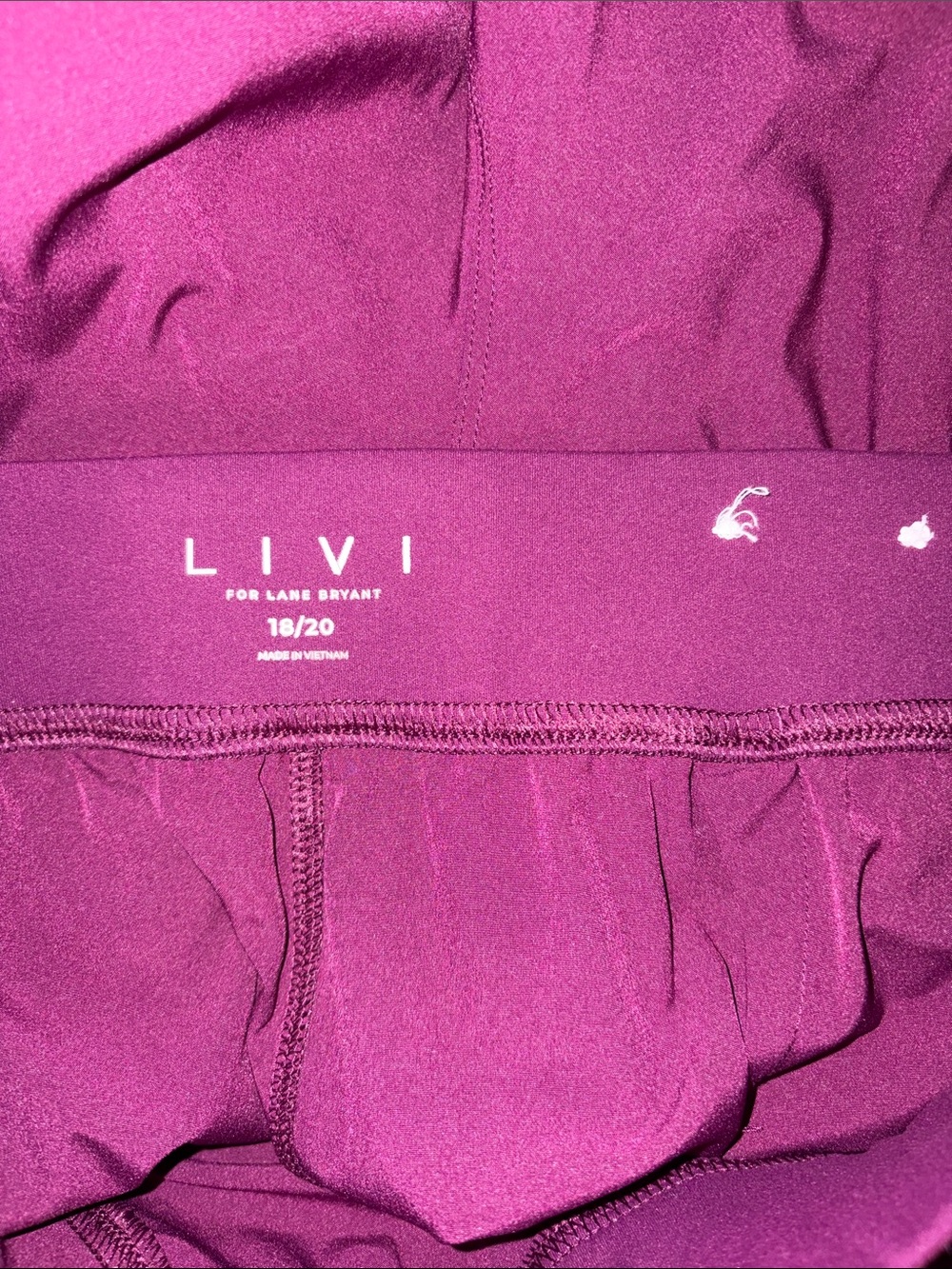 LIVI for Lane Bryant Cargo Capri Joggers 18/20 Plum EUC - Picture 7 of 11